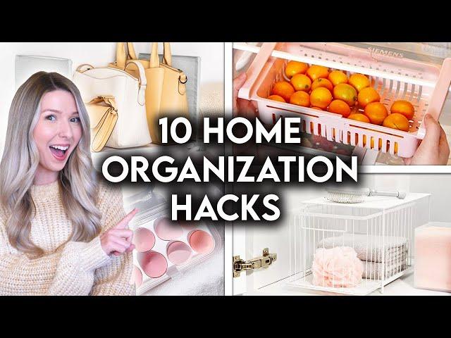 10 CLEVER HOME ORGANIZATION IDEAS + STORAGE HACKS