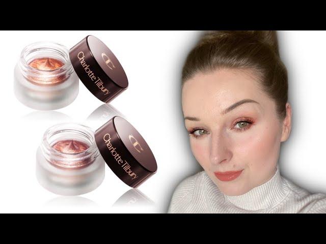 NEW CHARLOTTE TILBURY SUNSET ROSE AND COPPER SUNRISE EYES TO MESMERISE SWATCHES AND COMPARISONS