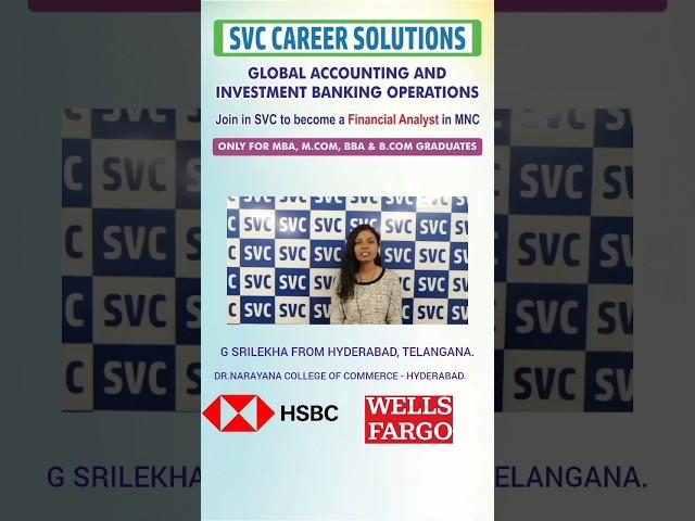 Success Story of Srilekha.G and feedback about SVC Career Solutions # Investment Banking Course
