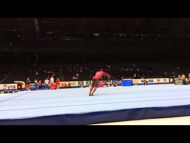 Simone Biles - Double Layout Half - 2013 World Championships - Podium Training