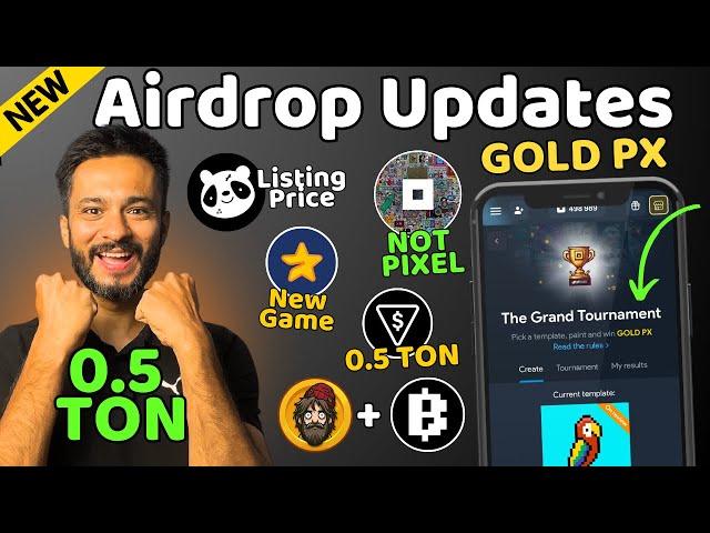 Not Pixel GOLD PX Tournament | Ton Station 0.5 TON | Major Maze New Game | Pandas Airdrop Withdrawal