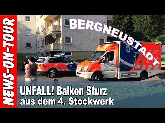 Bergneustadt 09.06.2014 | Unfall! Mann stürzt alkoholisiert vom Balkon (4. Stock) Nistenbergstrasse