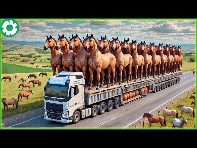 Transporting Horse This Way - The Biggest Heavy Machinery | Agriculture Technology