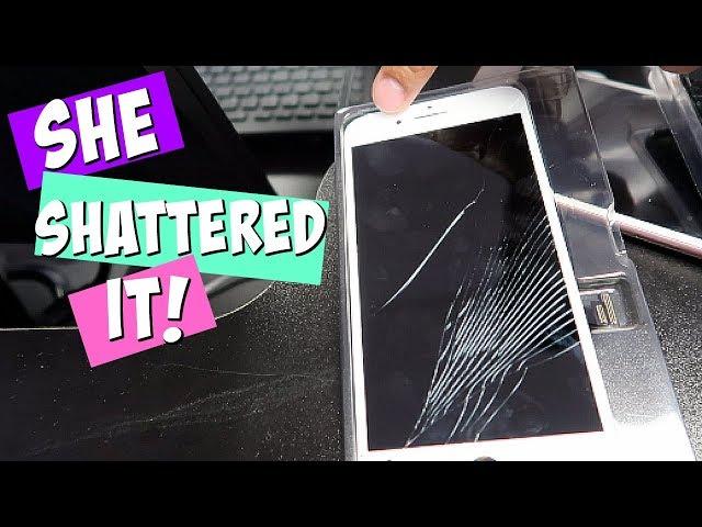 SHATTERED HER iPHONE.....AGAiN!