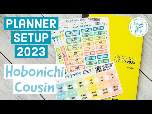 SIMPLE Hobonichi Cousin Avec Setup January 2023 || Tropical Colorway || Mandy Lynn Plans