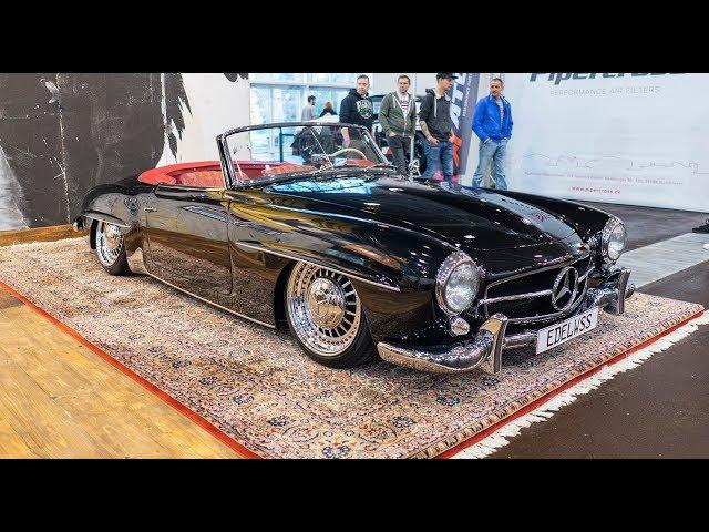 MERCEDES 190SL ON ACCUAIR SUSPENSION | ESSEN MOTORSHOW 2019 | EDELWEISS CUSTOMS