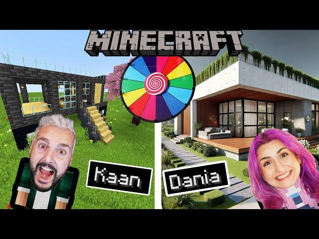 MINECRAFT GLÜCKSRAD BUILD BATTLE mit Kaan & Dania! Welches Haus müssen wir bauen?