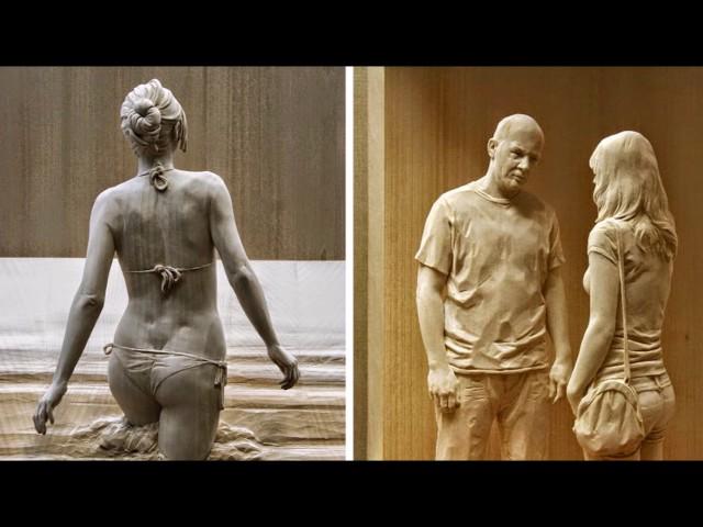 10 SCULTURE DI LEGNO ALLUCINANTI