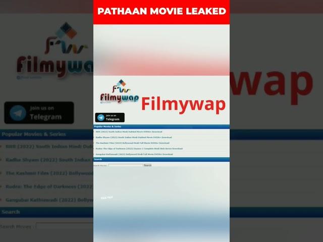 Pathan Movie Leaked on Internet #shahrukh #youtubeshorts #shorts