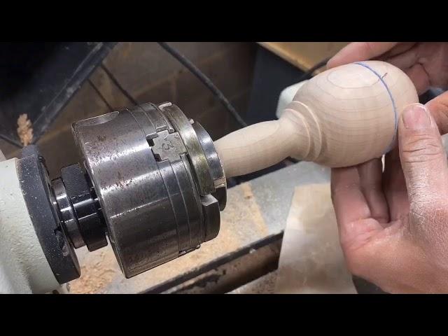 #45 - Wood Turning - Curly maple Baby Rattle