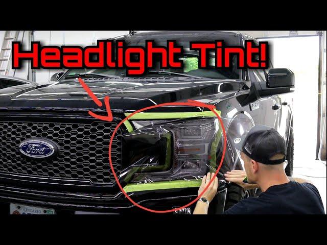 HARD TINT JOB 4 SHOPS TURNED DOWN. FORD F-150 Easiest Headlight / Tail Light Tint To Use