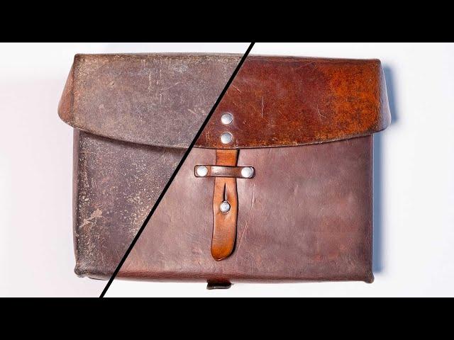 40 year old Swiss satchel gets makeover // full restoration