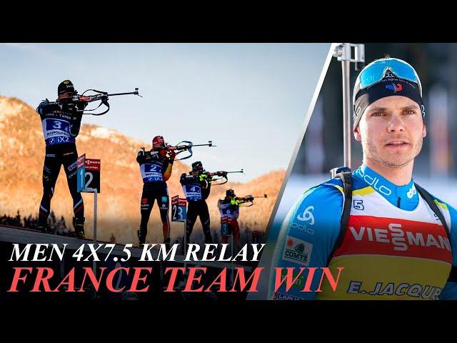 France Team Win Men 4x7.5 km Relay - Biathlon World Cup Kontiolahti 2024