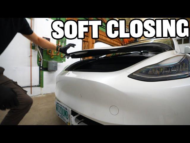 Tesla Model Y & 3 Soft Closing Frunk Install!