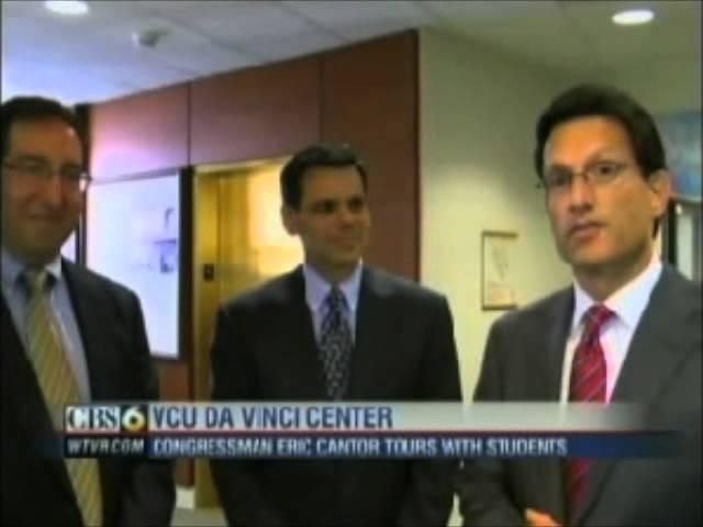 Congressman Eric Cantor visits the VCU da Vinci Center for Innovation