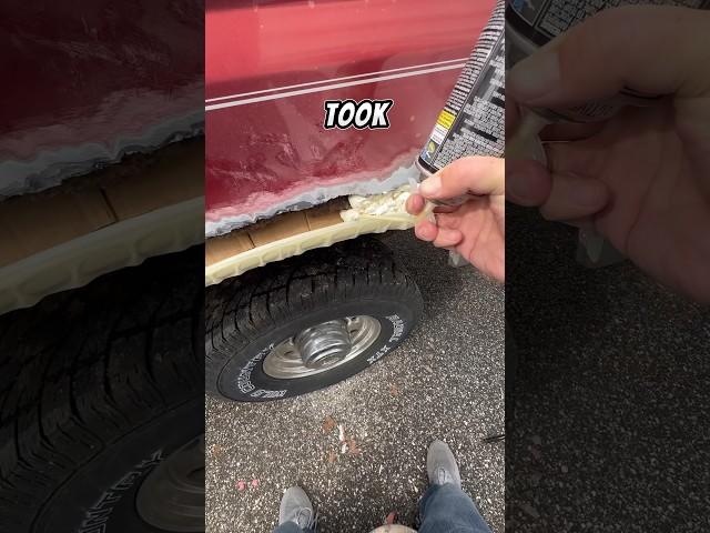 I Tried Spray Foam for Rust Repair #shorts #rustrepair #asmr