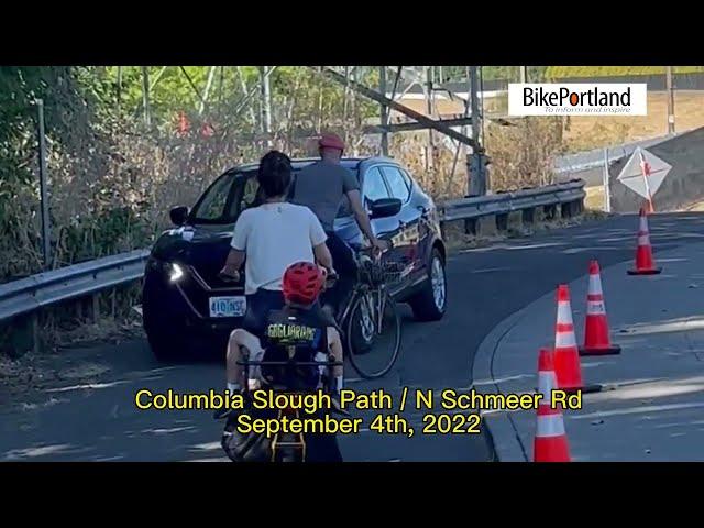 Drivers on Columbia Slough Path