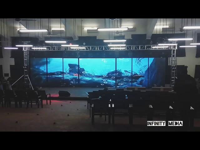 Infiniti Media Aquarium effect 250 P3 LeD wall  At Jubilee Medical college Thrrissur