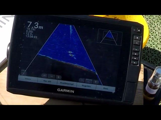 Élő harcsa kapás / Live Catfish Bite on Garmin Echomap Ultra + Panoptix Livescope LVS12 transducer