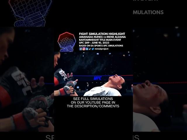 UFC 289 Nunes vs Aldana Bantamweight Championship Simulation Highlight  #shorts