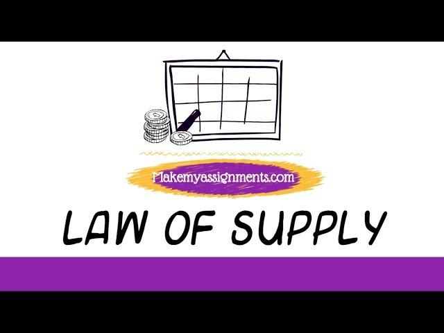 Law of Supply | Makemyassignments.com