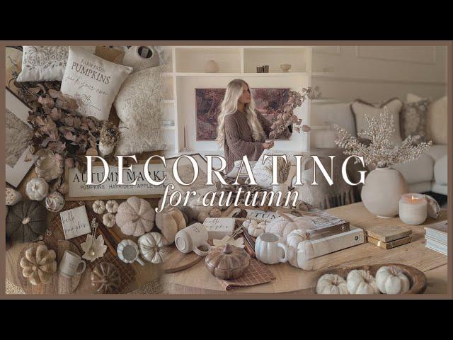 DECORATING FOR AUTUMN | a cosy september day, fall baking & decorate with me 