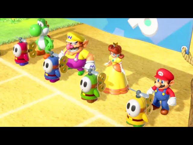 Mario Party Superstars Minigames 4 Players - Yoshi vs Wario vs Daisy vs Mario