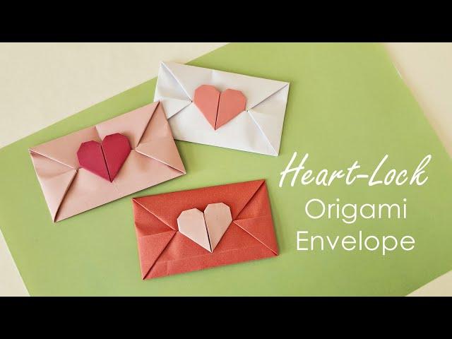 Heart-Lock Origami Heart Envelope | Origami Heart Envelope Easy | Valentine's Day Craft