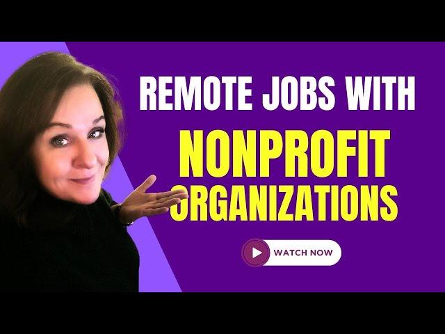 Find REMOTE JOBS with Nonprofits