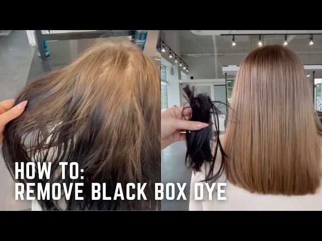 How to remove black box dye part 1 - hair color transformation before and after