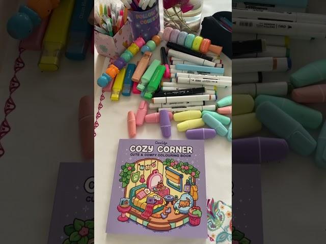 Cozy corner ️ #cozy #corner #love #relax #hobby #pasión #wow #cute #comfy #colouring #book