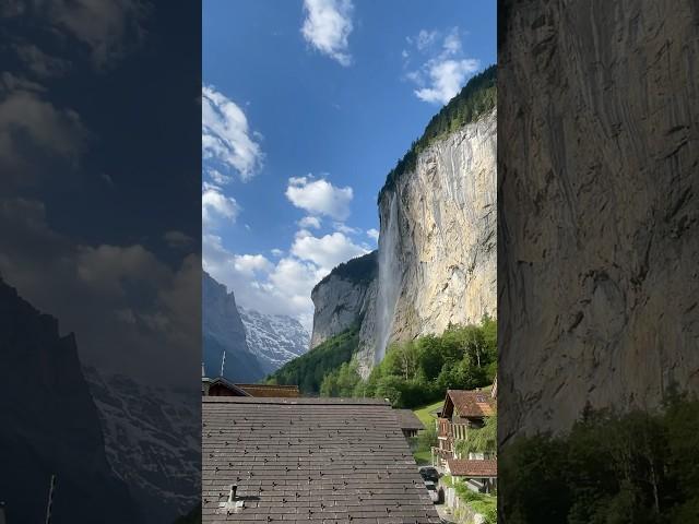Is This Even Real? Woke Up to a Waterfall Paradise   | Feels Like a Dream | #Switzerland #shorts