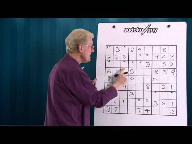 Lesson 6.  Sudoku Rule of exclusion.  2 empty cells hint for small numbers.