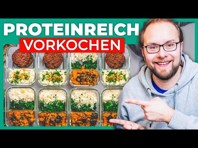 Unter 1 Stunde: veganes HIGH PROTEIN Meal Prep