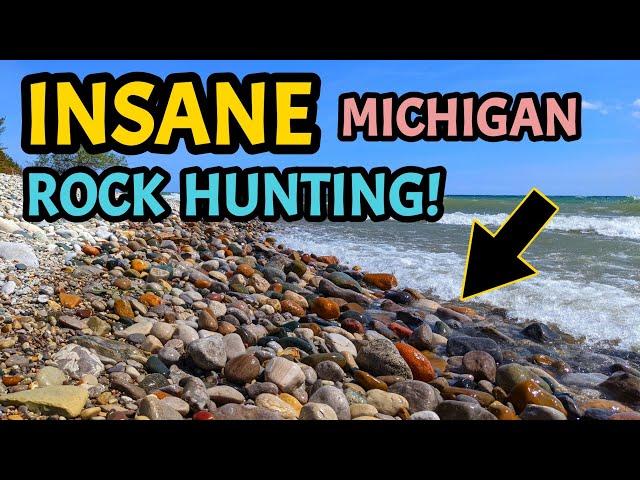 This Michigan Beach OVERWHELMED Me With Beautiful Stones... and Agate!