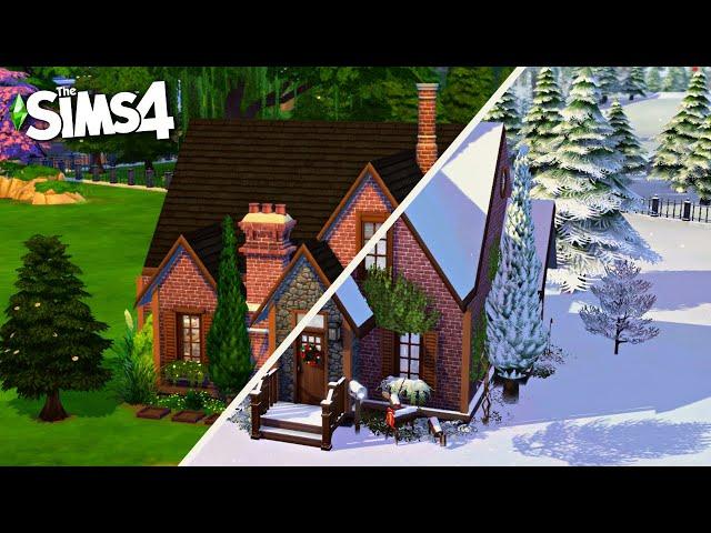 Cozy Brick Cottage House | The Sims 4 | Speed Build | No CC