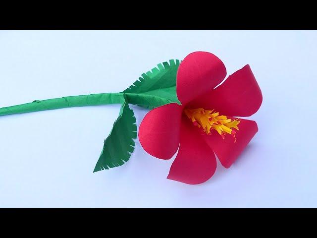 Easy Paper Flower Making | How To Make Paper Flower Craft | Paper Flower Making Step By Step