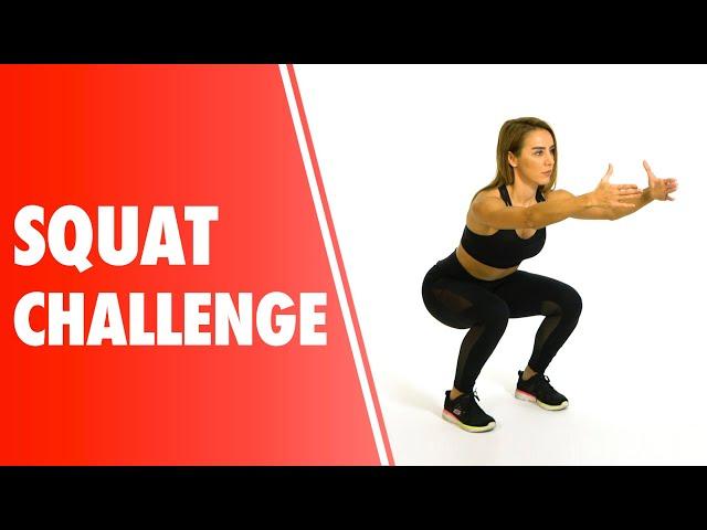 Squat Challenge - Yuvarlak Kalça ve İnce Bacaklara Sahip Olun !