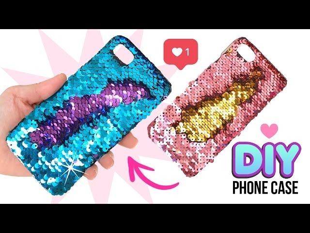 DIY Amazing VIRAL Color-Changing Phone Case!! DIY Mermaid Sequin Phone Case!