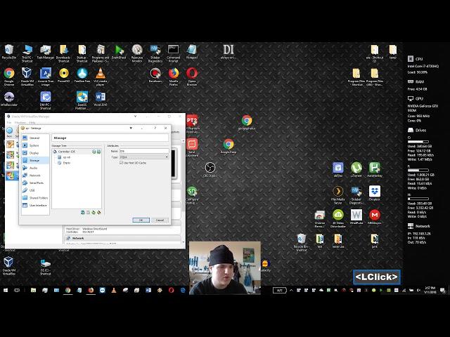 How to add ISO disc to virtualbox virtual machine for OS installation tutorial