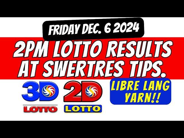 Friday 2PM Lotto result at Swertres Tips today - Dec. 6 **Live update**