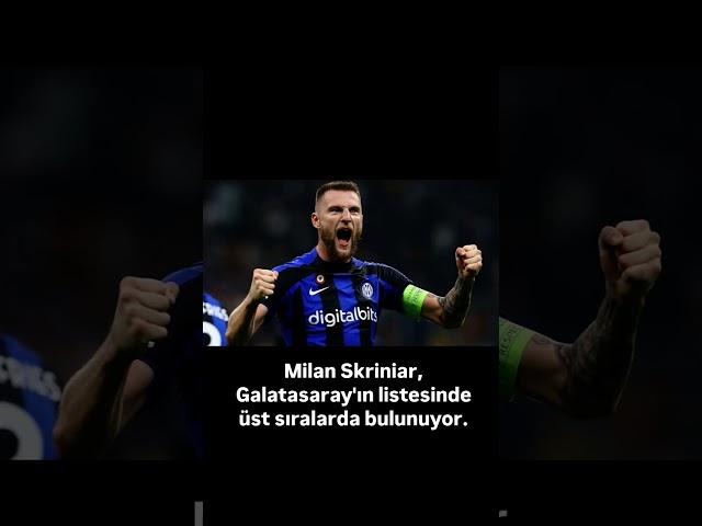 Milan Skriniar, Galatasaray'ın listesinde üst sıralarda bulunuyor. #shorts #galatasaray