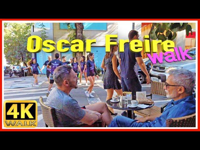 【4K】WALK OSCAR FREIRE SAO PAULO 4k video BRAZIL documentary