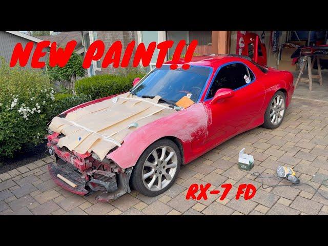 MAZDA RX-7 FD GETS A NEW PAINT JOB!!