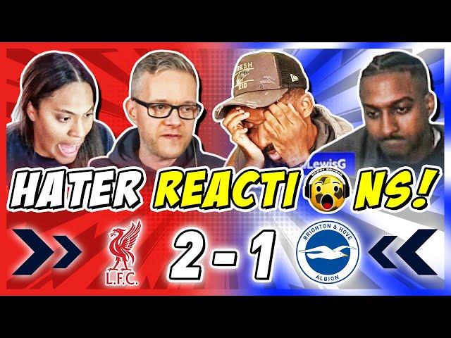 LIVERPOOL RIVALS & HATERS RAGING REACTION TO LIVERPOOL 2-1 BRIGHTON | PREMIER LEAGUE FAN REACTIONS