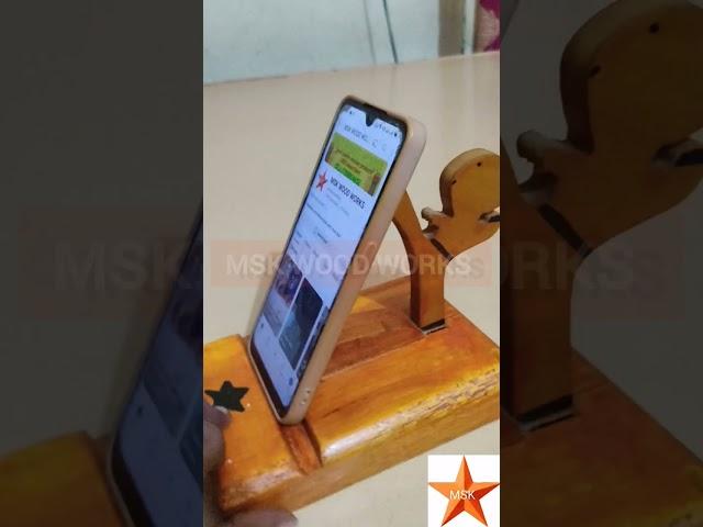 wooden mobile stand | MSK WOOD WORKS ⭐