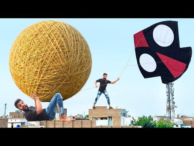 Kite Thread Manja Ball Roll & Caught Kite || Door Manja Rolling With Awais