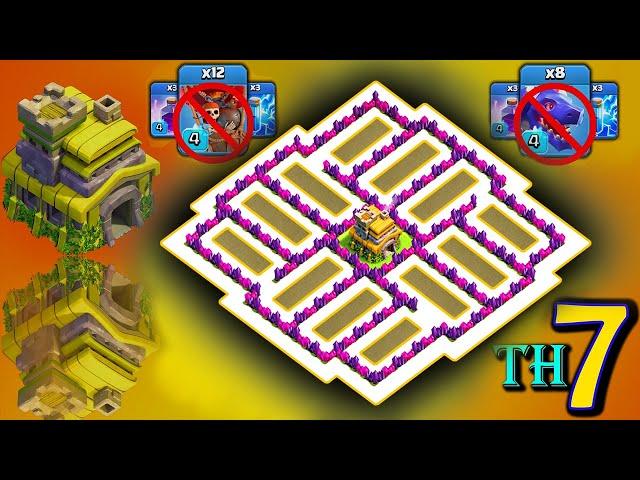 NEW!! Best TH7 War Base With REPLAYS & LinK | Town Hall 7 War Base Anti Dragon, Clash of Clans