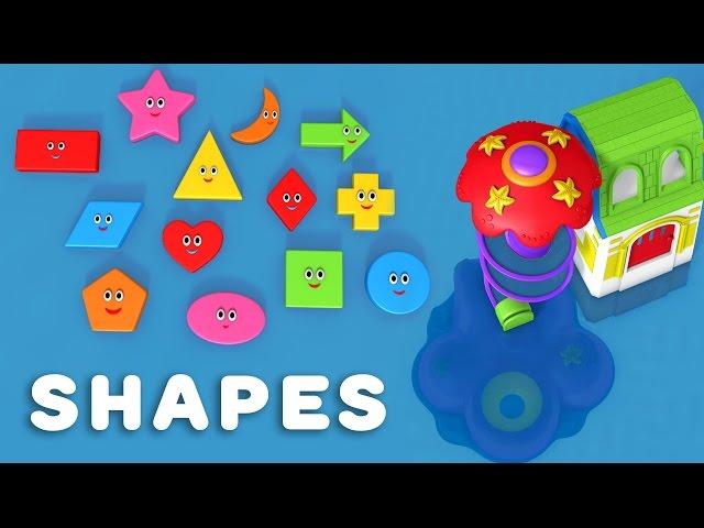 Learn Shapes with Water Park Slide Toys - Alphabet, Numbers, Colours and Shapes Collection for Kids