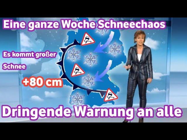 Wetter warnung!! Eine Woche mit großen Schneestürmen Zum ersten Mal in der Geschichte